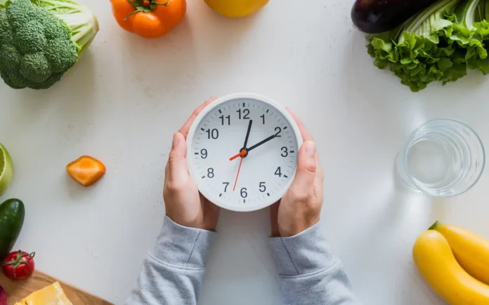 Person practicing fasting for 20 hours a day with healthy meals