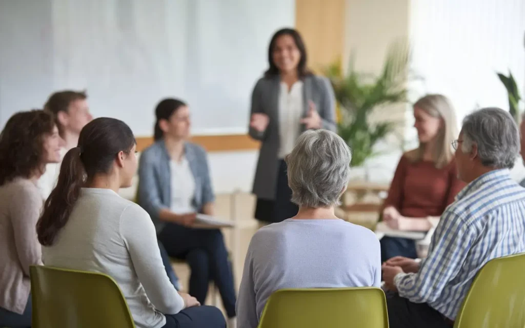 Support group meeting at Fort Payne Diet Clinic