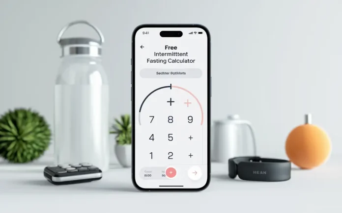 Free Intermittent Fasting Calculator Interface on Smartphone
