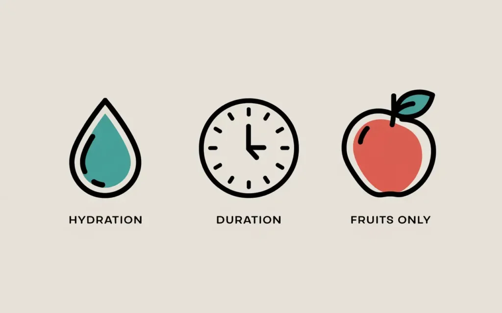 Illustration of the foundational concepts of the fruit fasting diet