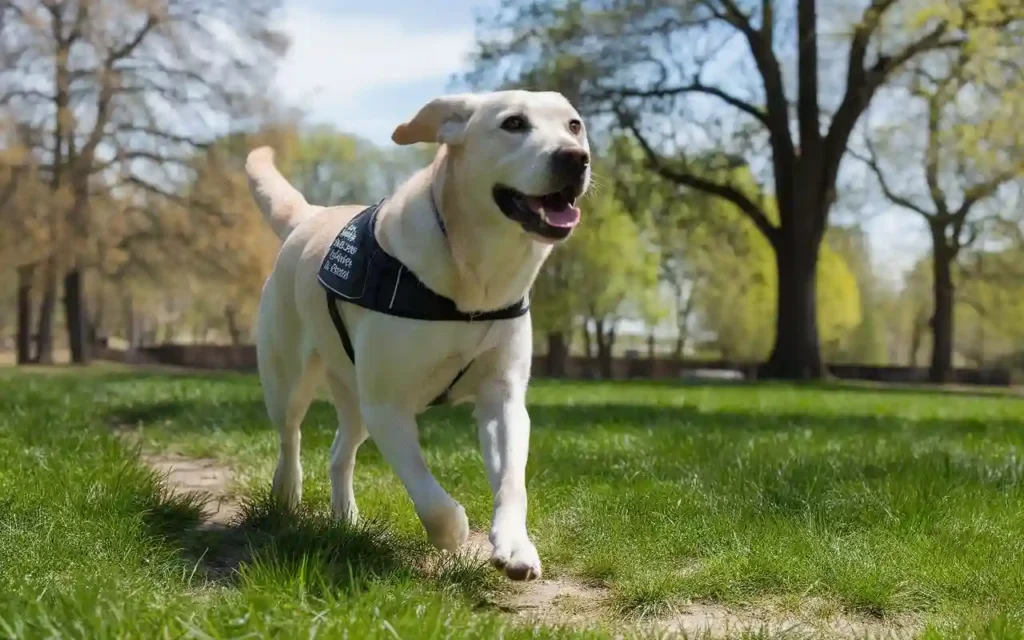 A joyful, active dog pancreatitis diet playing outdoors after recovering from pancreatitis