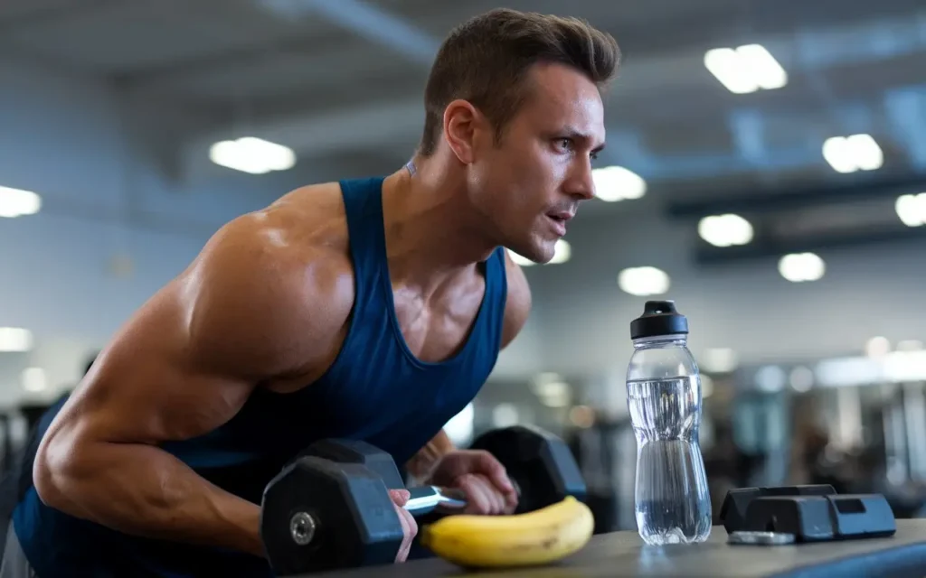 An individual working out while following the Helmut Strebl Diet