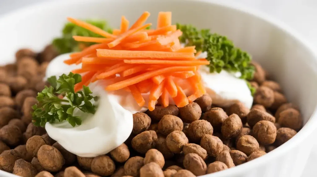 Adding flavor to a hepatic diet for dogs using healthy toppings