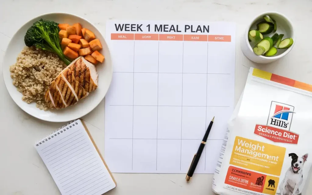 A balanced meal plan with Hill's Science Diet Weight Management