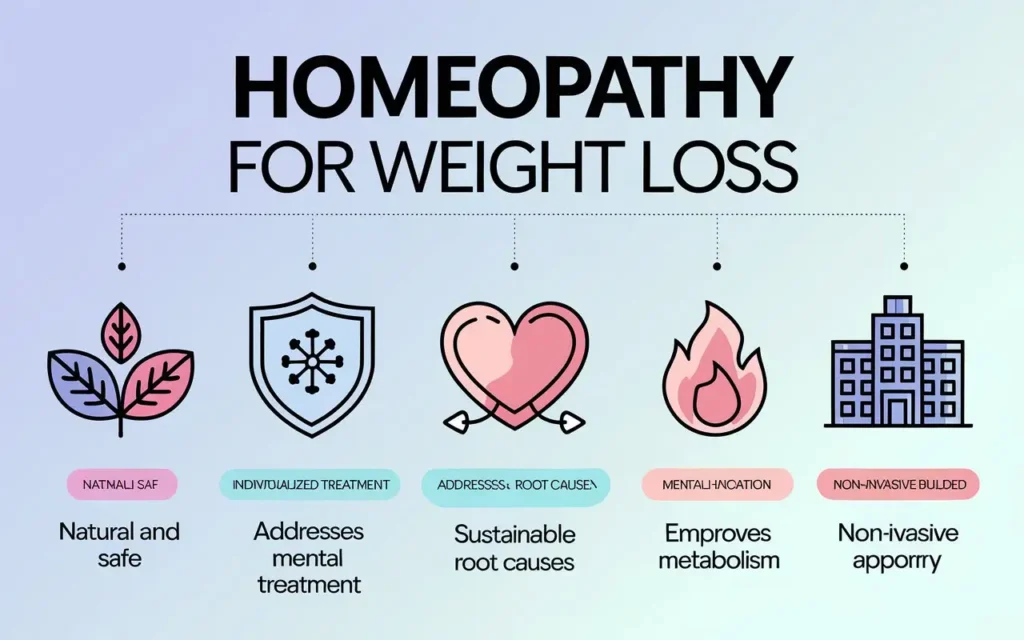 Benefits of homeopathy medicine for weight loss illustrated