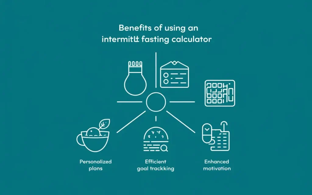 Benefits of using an intermittent fasting calculator infographic