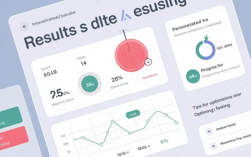 Intermittent fasting calculator displaying personalized plan 