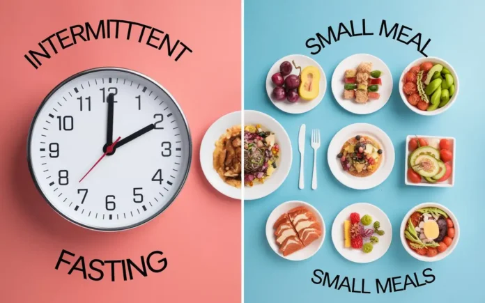 Comparison of intermittent fasting vs small meals for diet planning