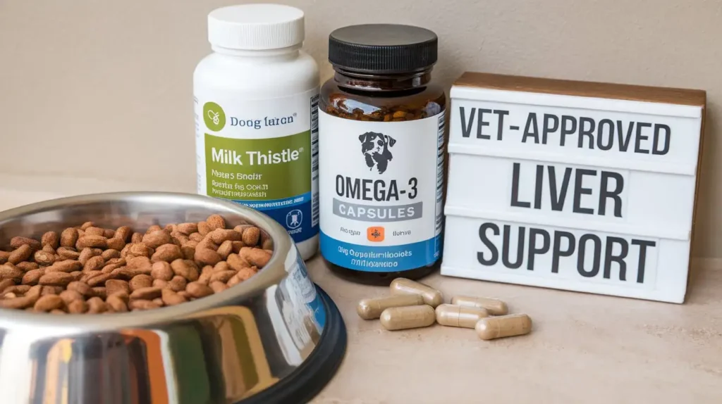 Supplements supporting liver health in dogs