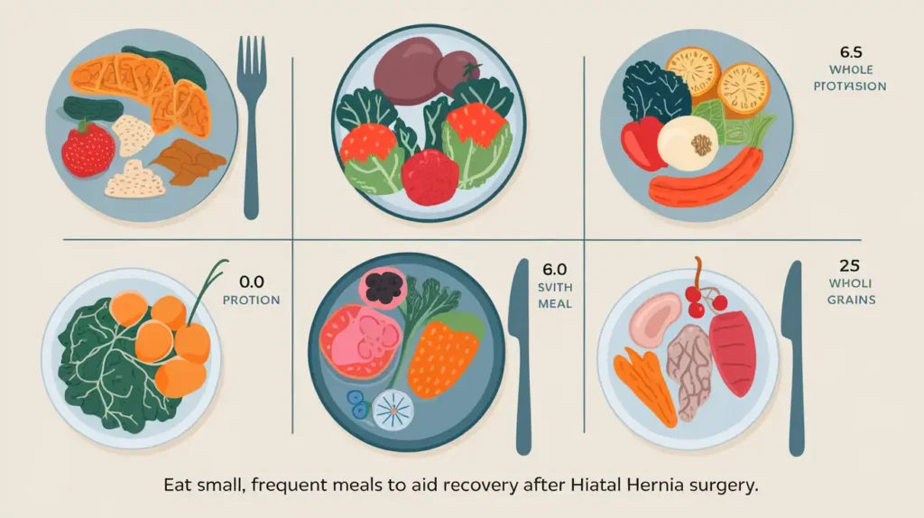 Meal scheduling for hiatal hernia recovery