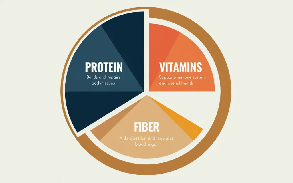 A diagram showing nutritional guidelines for a long-term diet after gastric sleeve surgery