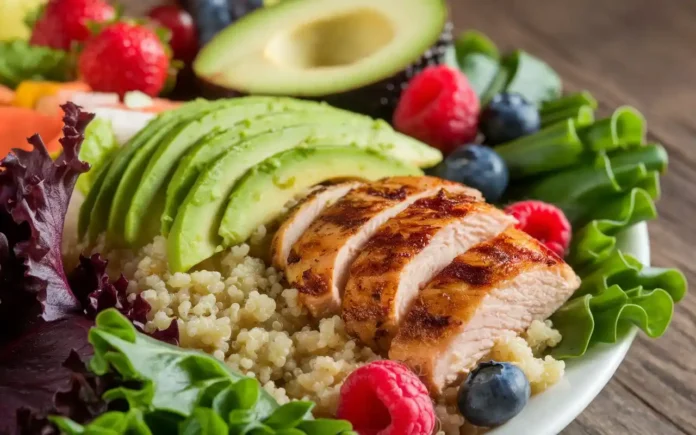 A vibrant plate of hormone-balancing PCOS diet recipes with fresh ingredients