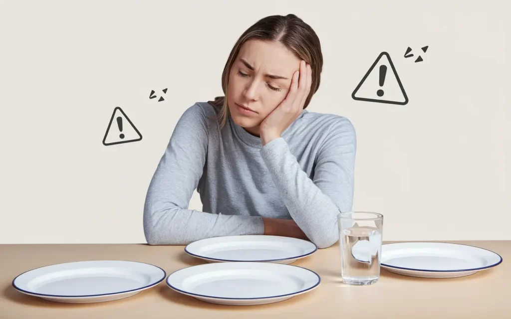 Potential risks of PCOS and intermittent fasting with warning signs