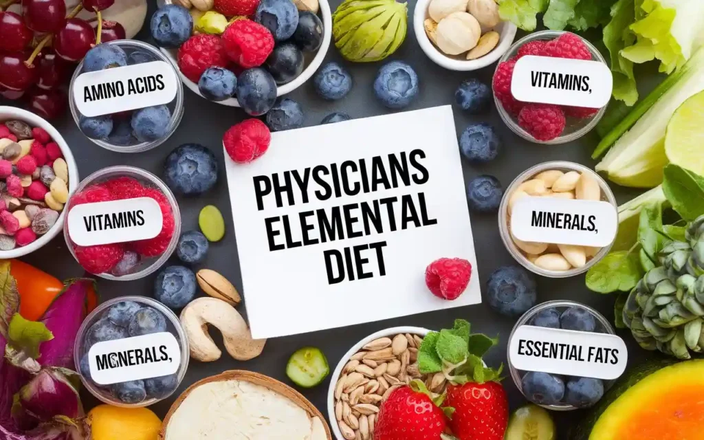 Nutritional components of the physicians elemental diet, including amino acids, vitamins, and minerals