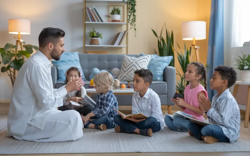 Teaching children prayers during fasting