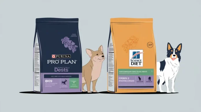 Purina Pro Plan vs Science Diet dog food comparison with nutritional benefits