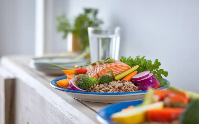 A colorful plate of healthy foods representing the rad diet.