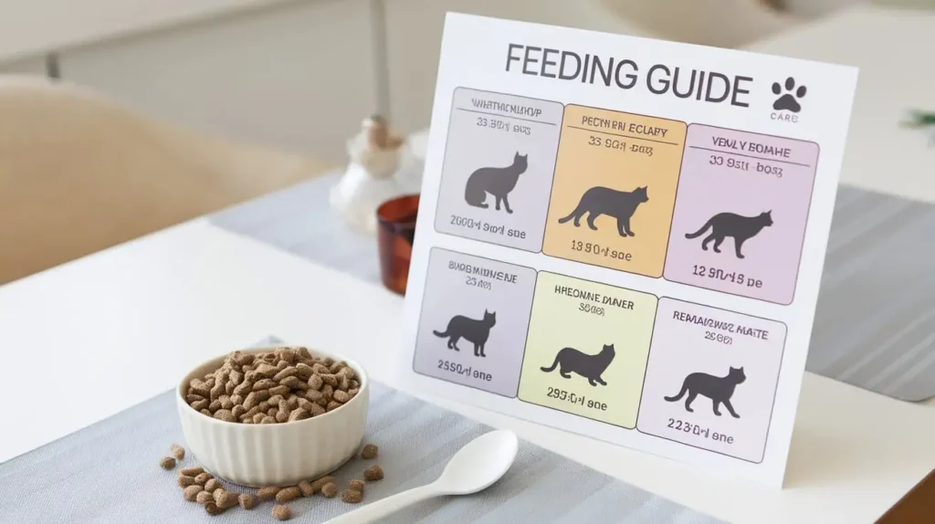 Science Diet Hairball Control feeding portion sizes for cats