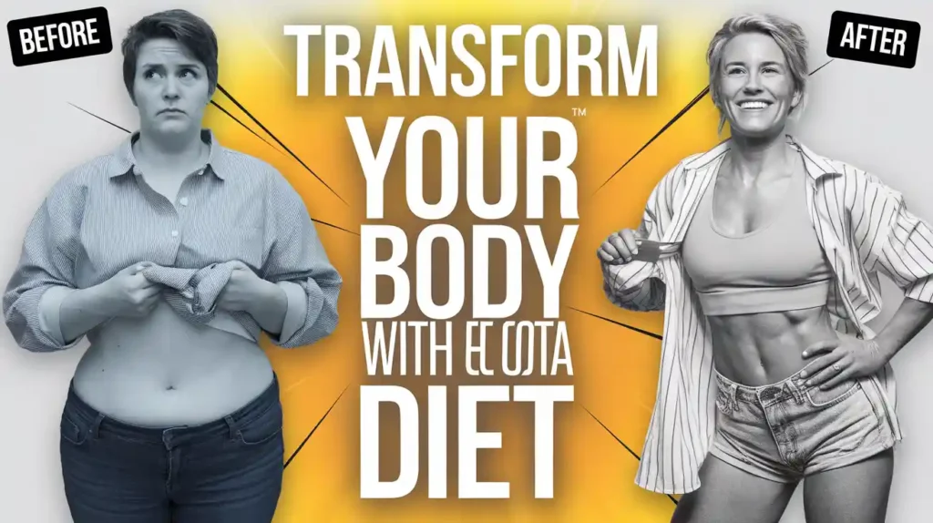 Before and after images of a person who successfully lost weight on the Sota Diet.