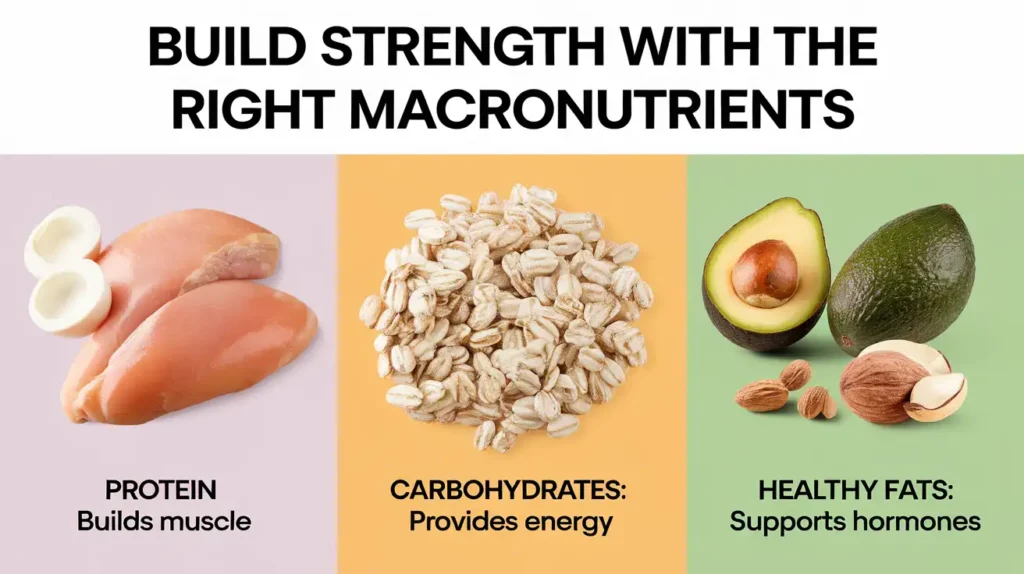 A breakdown of macronutrients in the strongman diet, including protein, carbs, and fats.