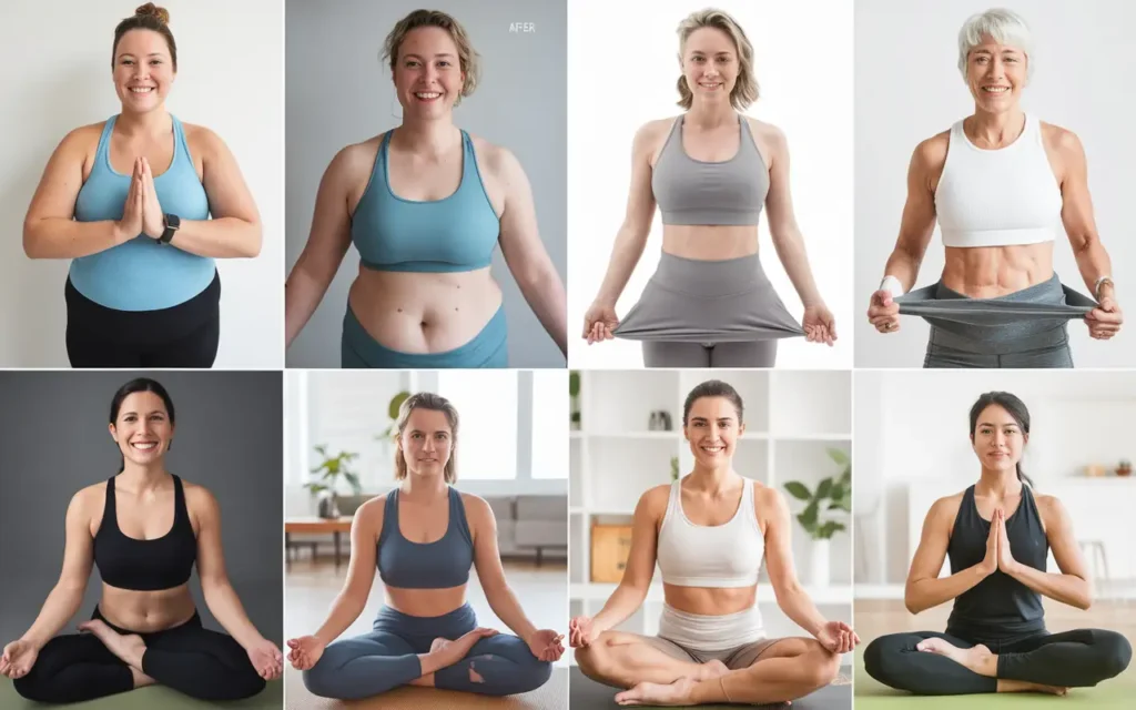 Real people success stories from online yoga classes for weight loss