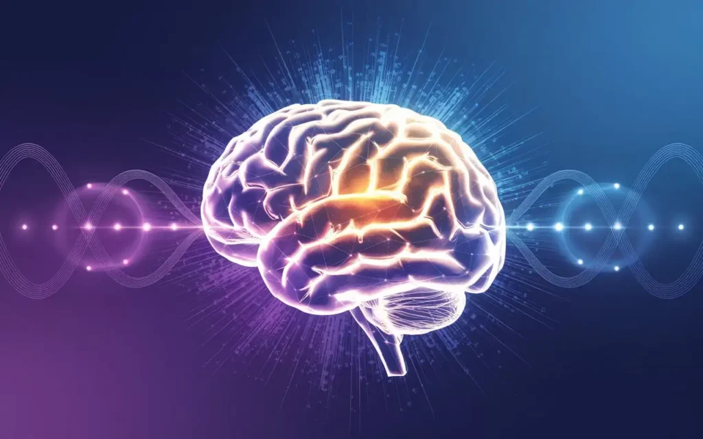 A conceptual image showing enhanced brain function and mental clarity through fasting