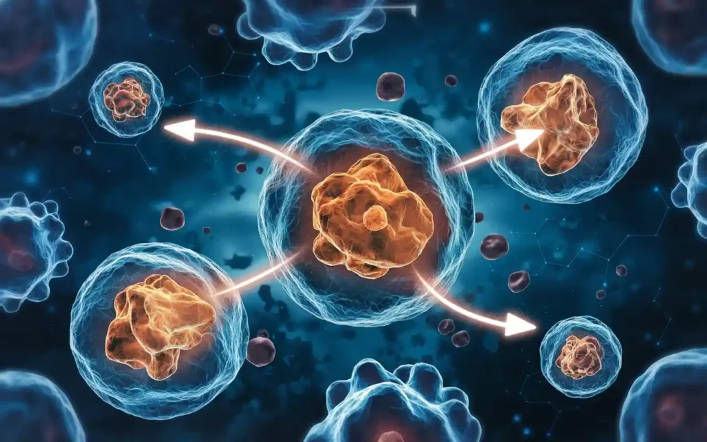 A visual representation of autophagy and cellular repair triggered by fasting