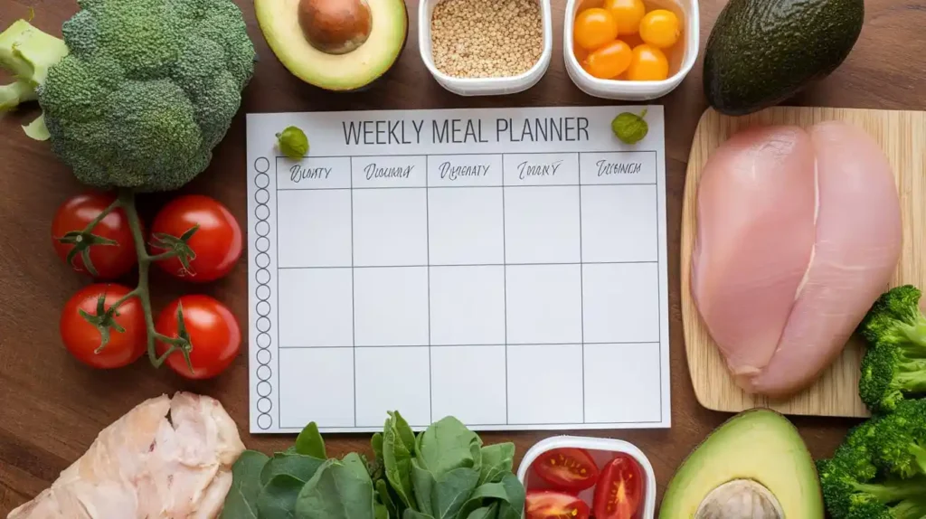  A weekly meal plan with fresh ingredients for the Virgin Diet.