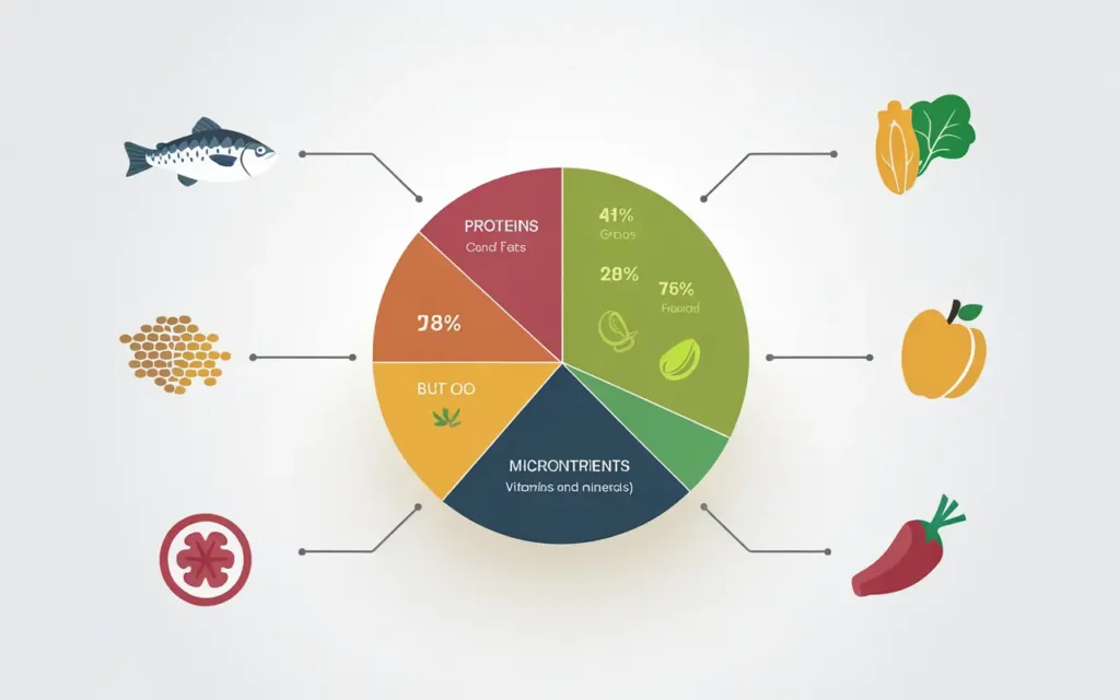 A diagram of essential nutrients included in the Westchester Diet Plan