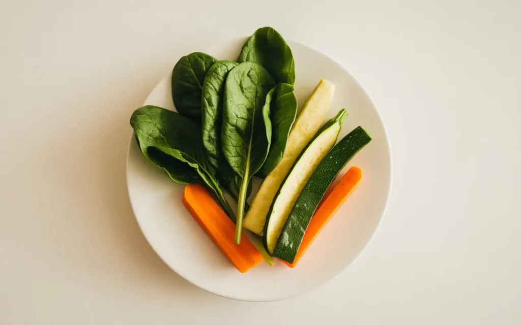 Steamed vegetables recommended after fasting for 21 days