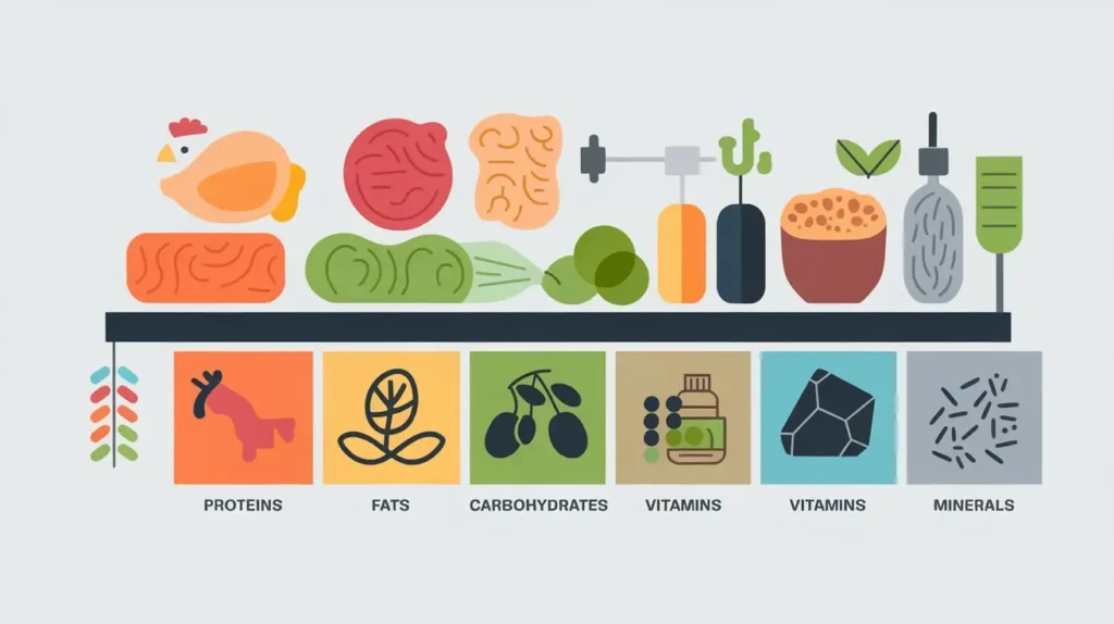 Infographic of nutritional breakdown for a 1200 calorie mediterranean diet