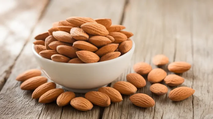 Vibrant display of almonds representing the almond diet for optimal health.