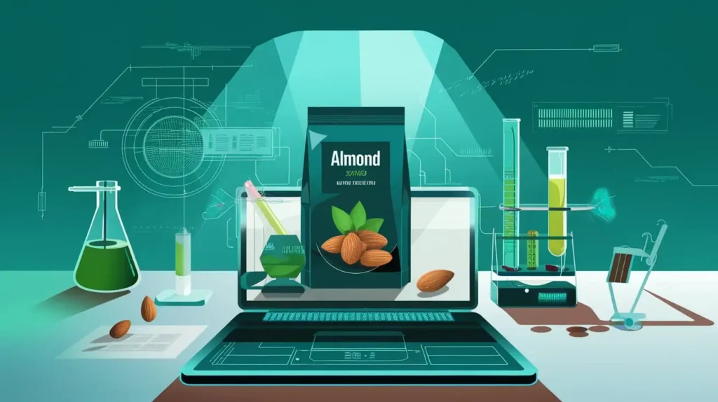 Futuristic vision of the future of the almond diet.
