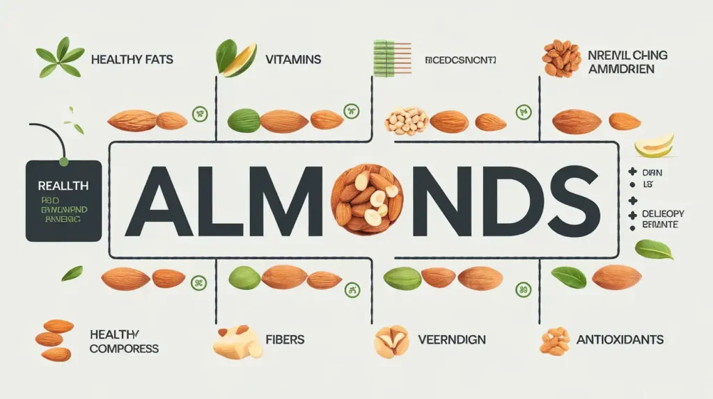 Infographic illustrating the nutritional benefits of the almond diet.
