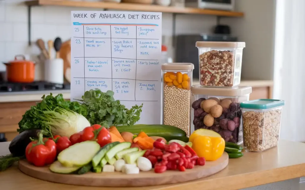 Chef preparing meal plan for ayahuasca diet recipes