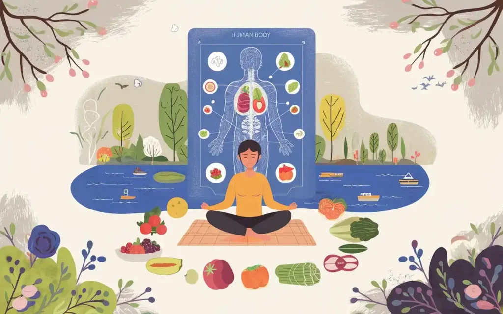 Blue print diet integrated with mindfulness and healthy living