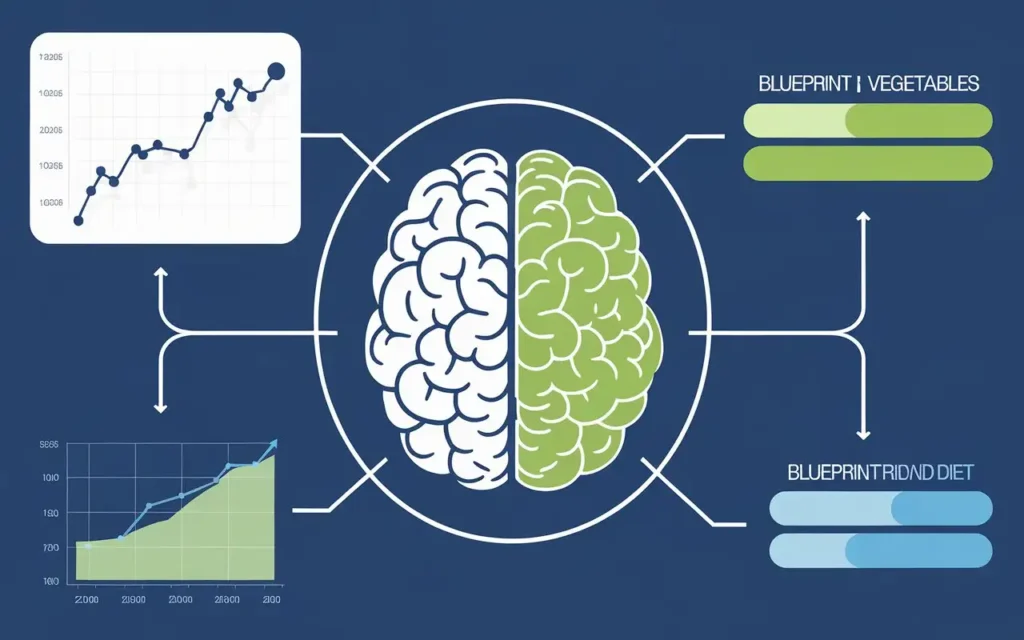 Blue print diet scientific research and data visualization