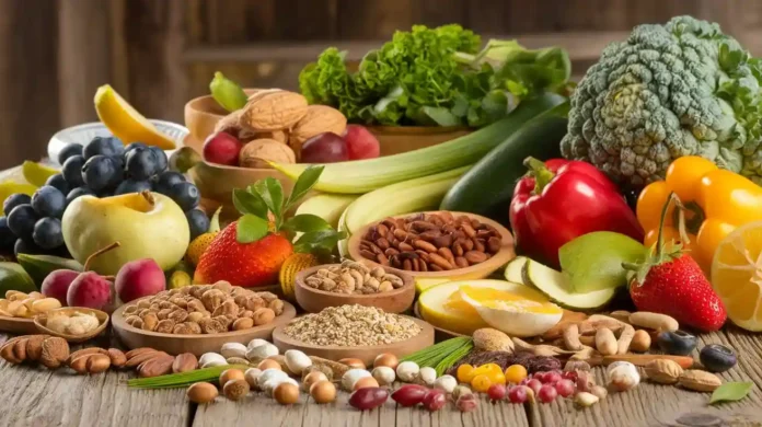 Candida diet snacks beautifully arranged on a rustic table