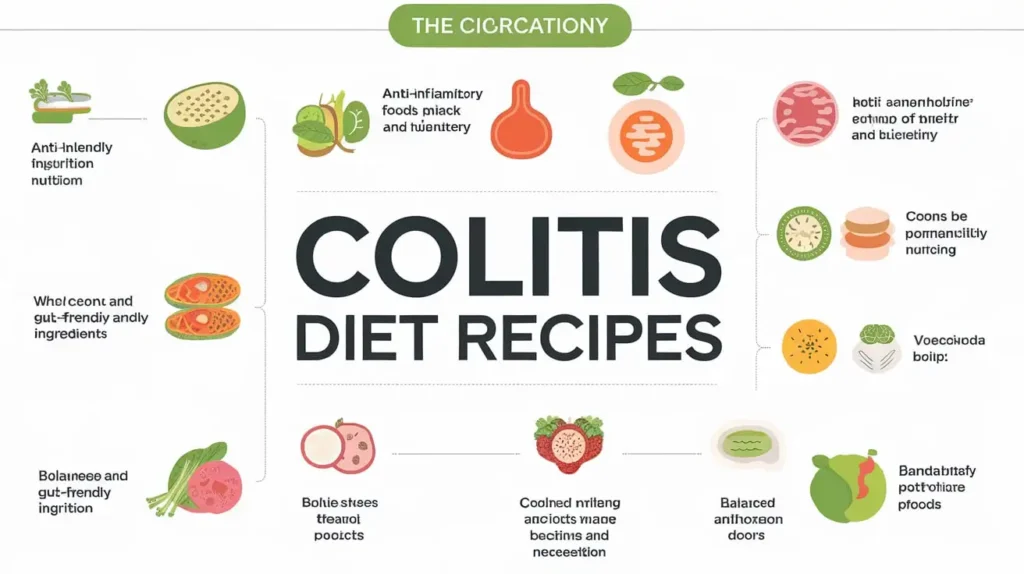 Infographic explaining colitis diet recipes