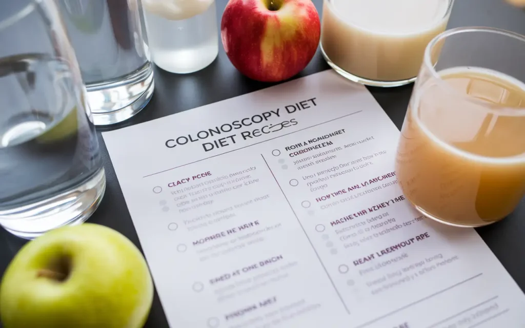 Detailed sample meal plan for colonoscopy diet recipes