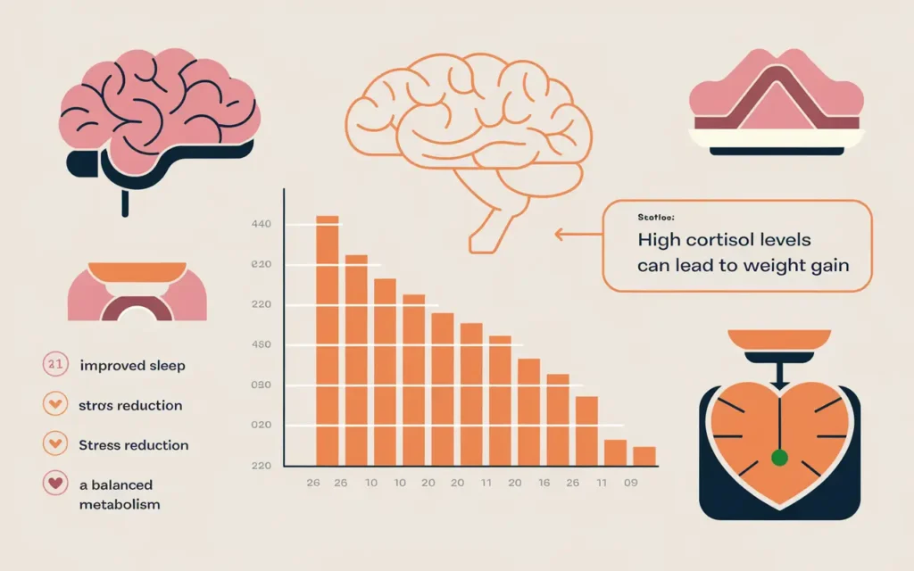 Graph and research data on the cortisol diet to lose weight impact
