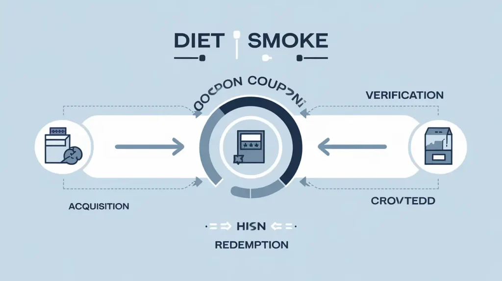 Diagram illustrating diet smoke coupon mechanism