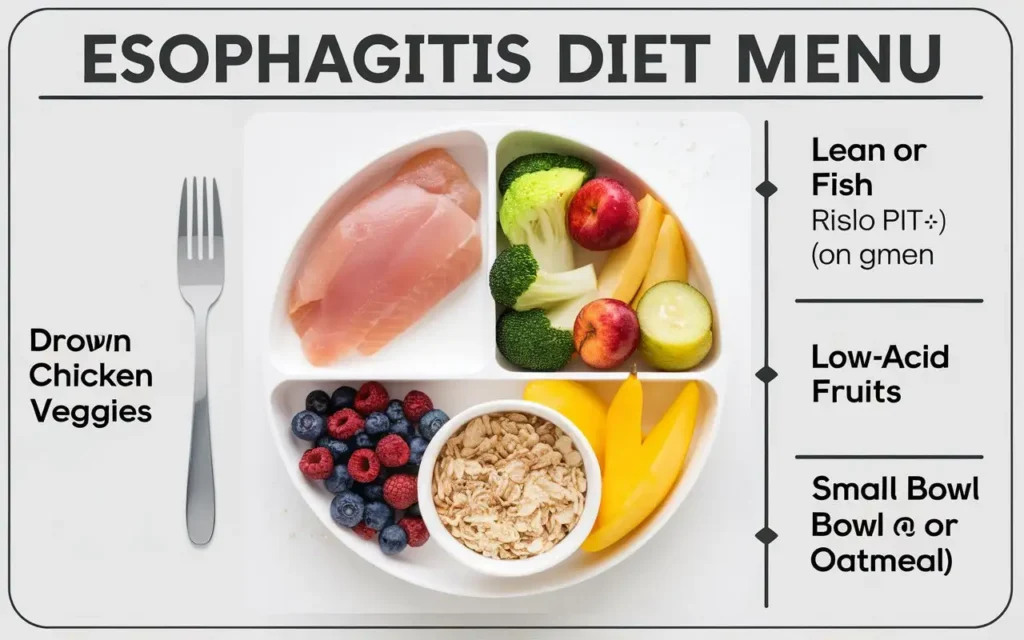 sample esophagitis diet menu meal plan for balanced nutrition