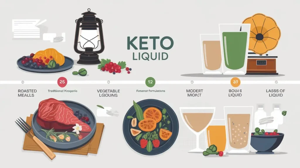 Historical evolution of keto liquid diet