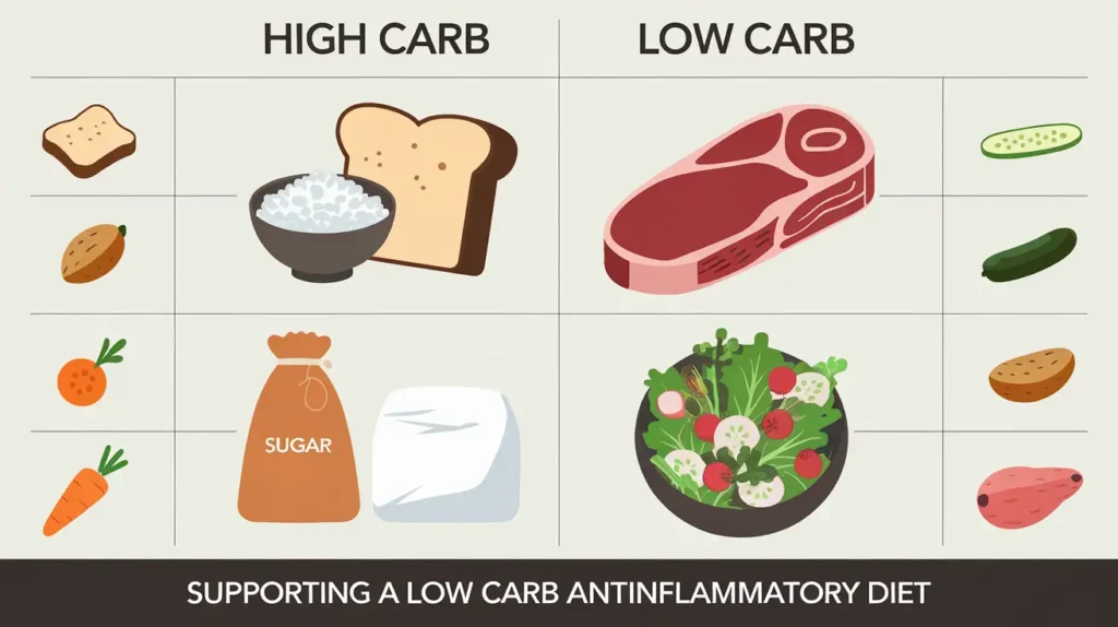 Low Carb Anti Inflammatory Diet research infographic