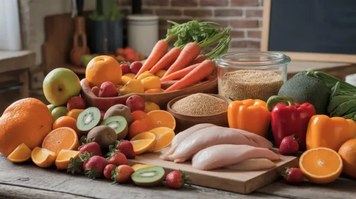 A vibrant display of healthy foods showcasing the makers diet.