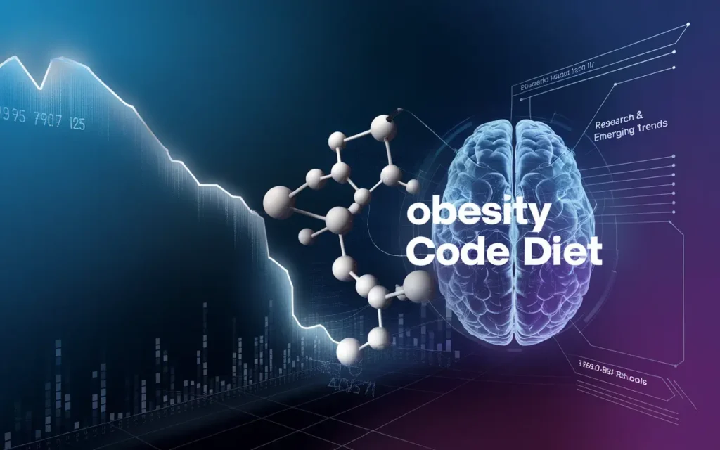 Futuristic image symbolizing the evolving research in the obesity code diet