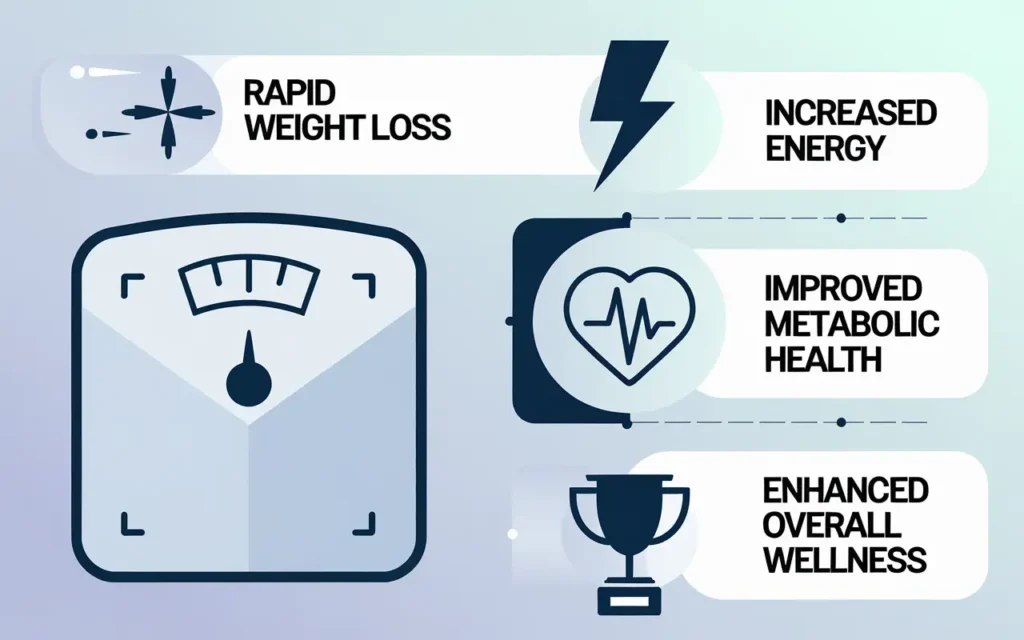 Infographic on the benefits of ozempic and keto diet