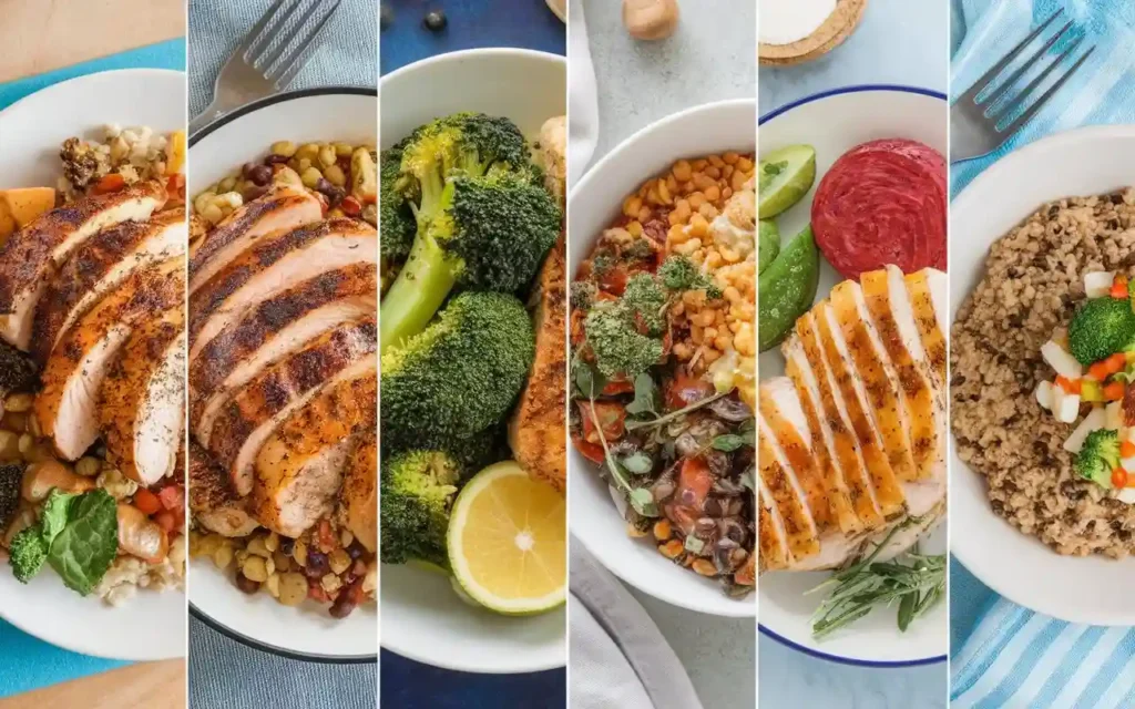 Assorted sample meals for a pcos diet meal plan