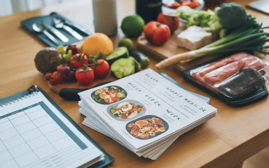 A practical visual guide to meal planning for the pilates diet.
